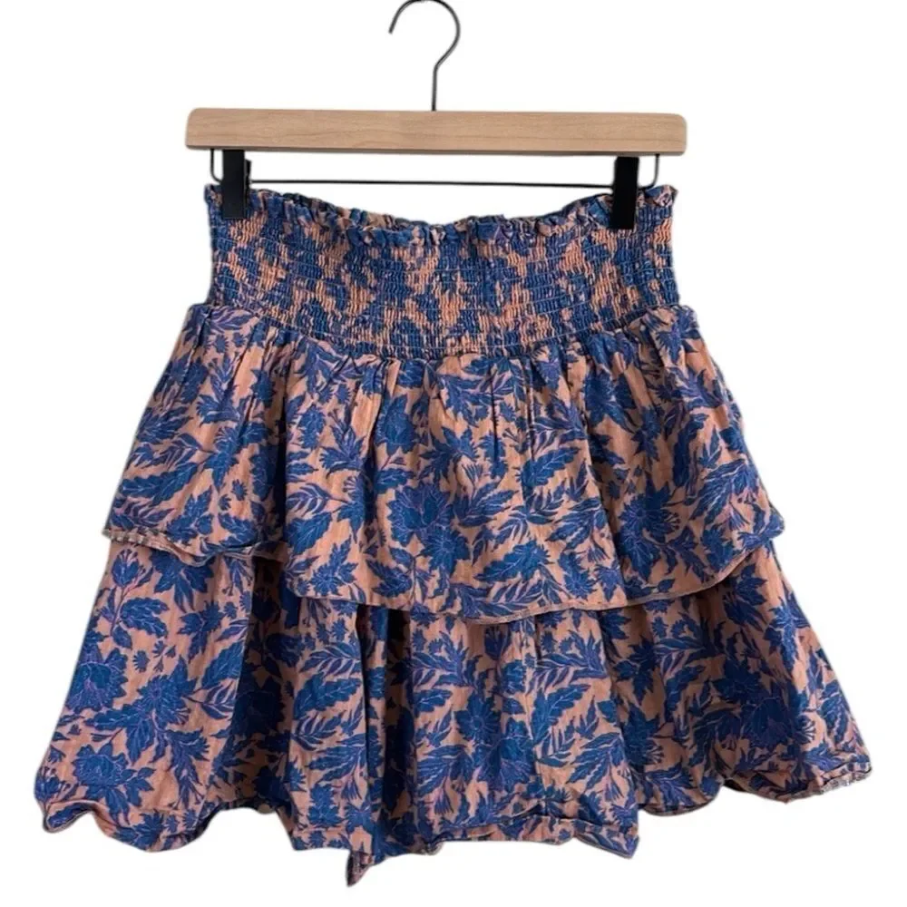 Universal Thread Floral Ruffle Tiered Mini Skirt Large